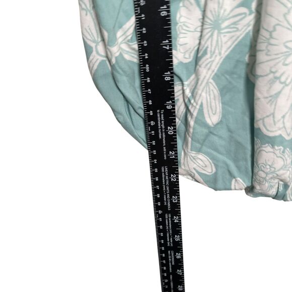 Loft Blouse Women's Large V-Neck Cap Sleeve Bubble Floral Boho Shirt Top - Picture 6 of 9